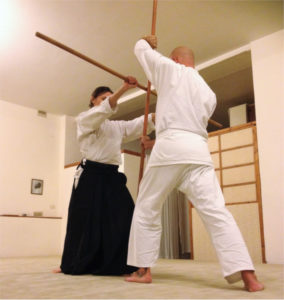 Shinkukai Kobudo: esercizio a coppie con il bo